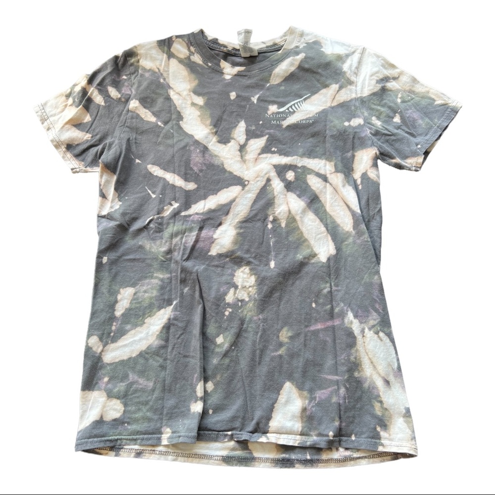 Repurposed bleached tee Marine Corps